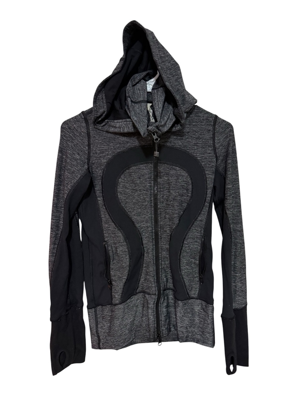 lululemon athletica Charcoal Gray Hooded Full-Zip Jacket